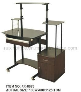 Glass Office Wooden Computer Table (RX-8876)