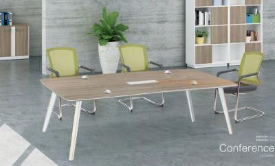 Wholesales Promotion European Office Furniture Conference Meeting Wooden Oval Table