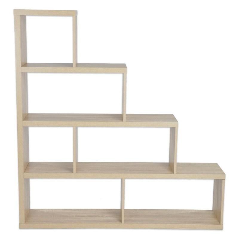 Free Standing Ladder Wooden Bookshelf with 4 Tiers