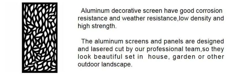 Aluminum High Quality Simple Decorative Screen and Panel