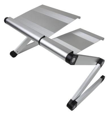 Silver/Black Foldable Adjustable Laptop Stand/Table/Shelf