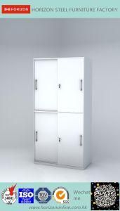Steel High Storage with Steel Upper and Lower Double Sliding Doors Cabinet