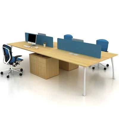 Hot Fabric Divider 4 Person Staff Cubicle Desk for Office Workstation