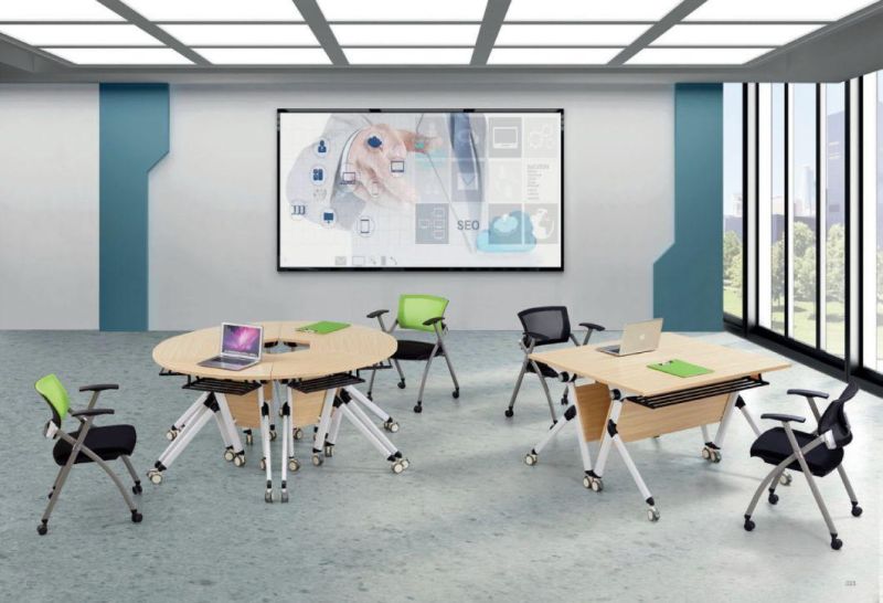 Folding Movable Stackable Standing Sliding Computer Study Office Table Hardware Training Desk