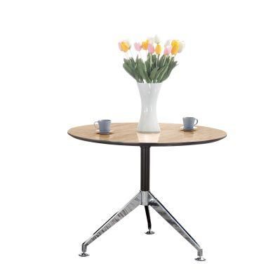 Round Small Wooden Office Furniture Conference Meeting Desk Coffee Table