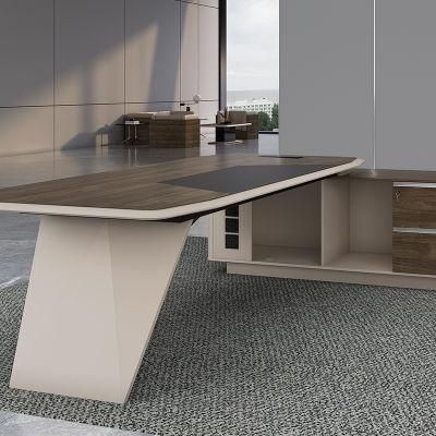 Supplier Paint Large Veneer Design Furniture Desk Executive Big Boss Chairman Office Table