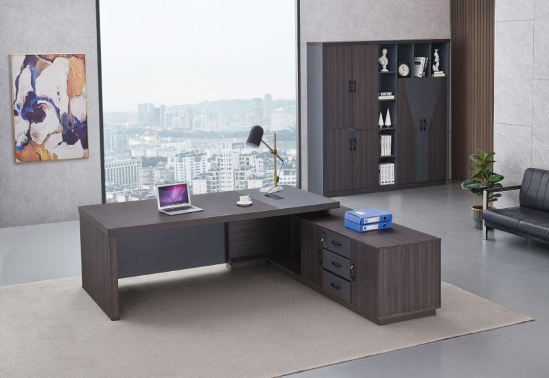 Luxury Big Table 240cm China Office Furniture Side Table L Shape Escritorio De Oficina Table MDF Wooden Office Desk
