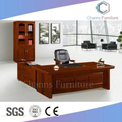 L Shape Office Table Paper Veneer Manager Desk Hotel Furniture (CAS-VA36)