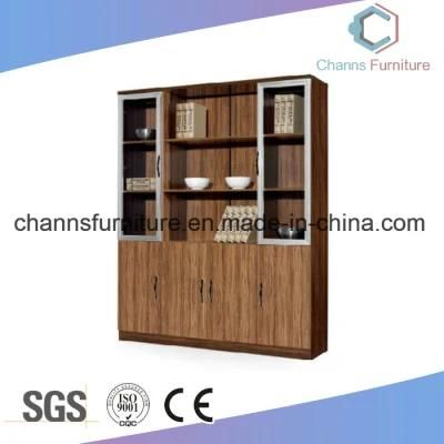 Two Glass Door Modern Furniture File Office Cabinet with Display Shelves