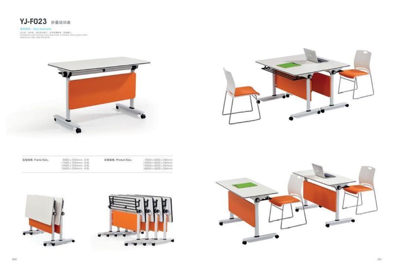 Hardware Folding Standing Stackable Task Computer Study Office Table Training Desk