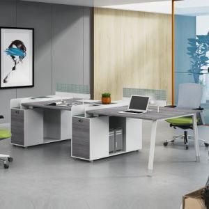 Commercial Office Furniture 4 People Melamine Modern Desk Station