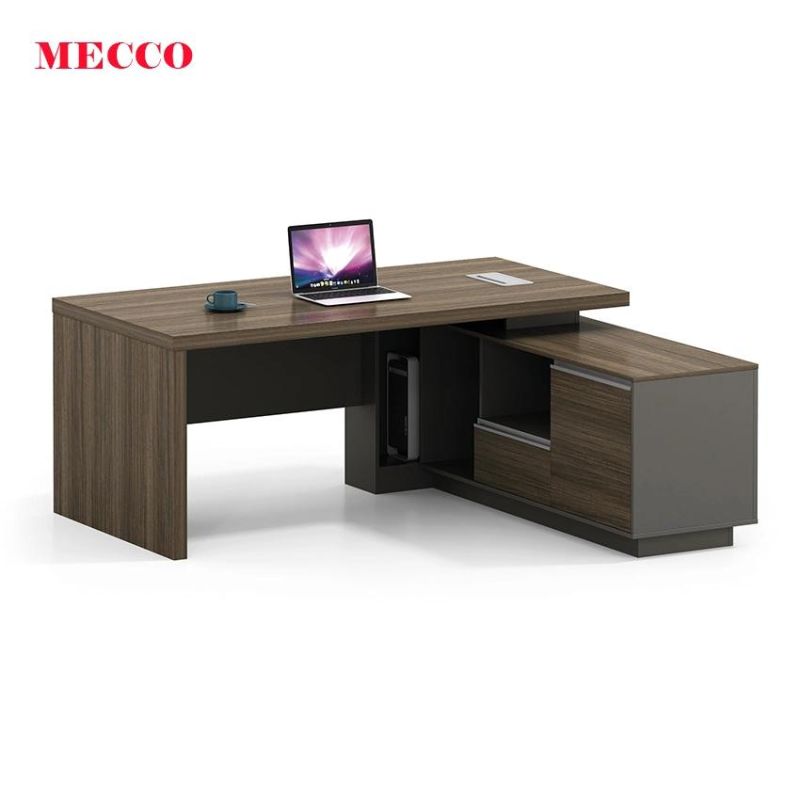 Factory Direct Boss Desk Wooden L Shape Executive Office Table
