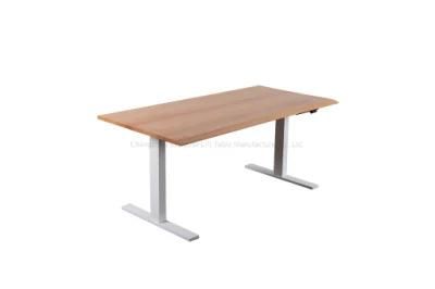 Solid Wood Office Table Dual Motor Electric Adjustable Desk