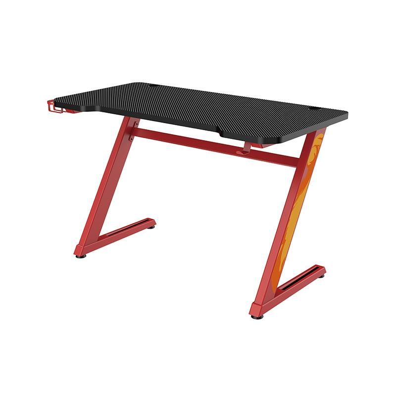 Gaming Desk Computer Desk Z-Shaped Office with Cup Holder and Headphone Hook