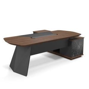 Marble Unique Design Luxury Executive Solid Wood CEO Desk