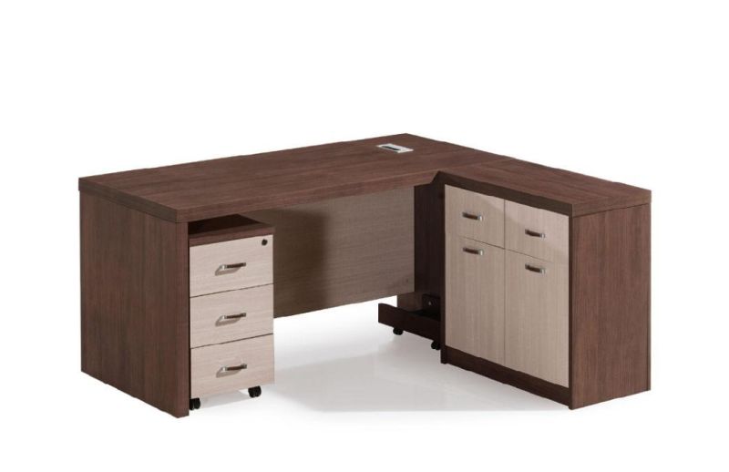 L Shaped Computer Table Wooden Modern Office Executive Desk