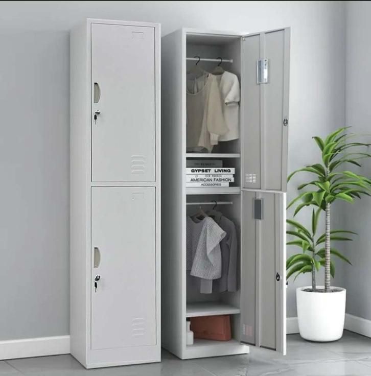 Fas-010 Steel Furniture Metal Locker Cabinet 2doors Gym Steel Commercial Clothes Storage Locker