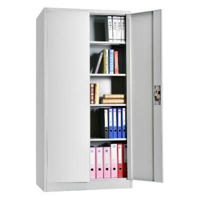 Metal Four Adjustable Shelf Iron Door File Cabinet