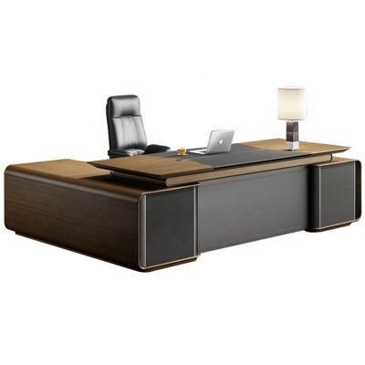 Factory Wholesale New Design Luxury L-Shaped Wooden Executive Desk