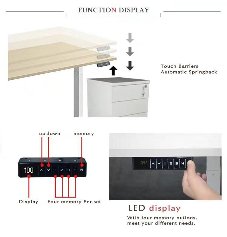 Double Motors Electric Sit to Stand Height Adjustable Teaching Desk 0ffice Table Executive Desk