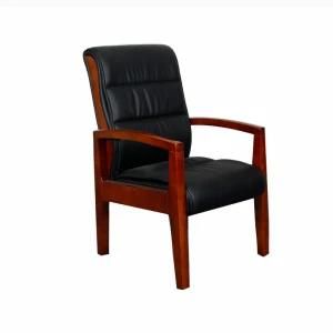 Luxury Office Furniture Black Leather Wooden Boss Meeting Chair Office Chair