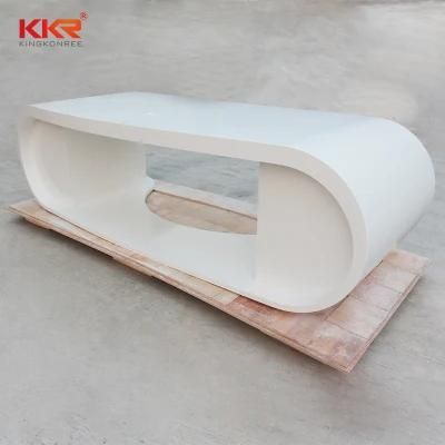 Modern Curved Acrylic Solid Surface Office Counter