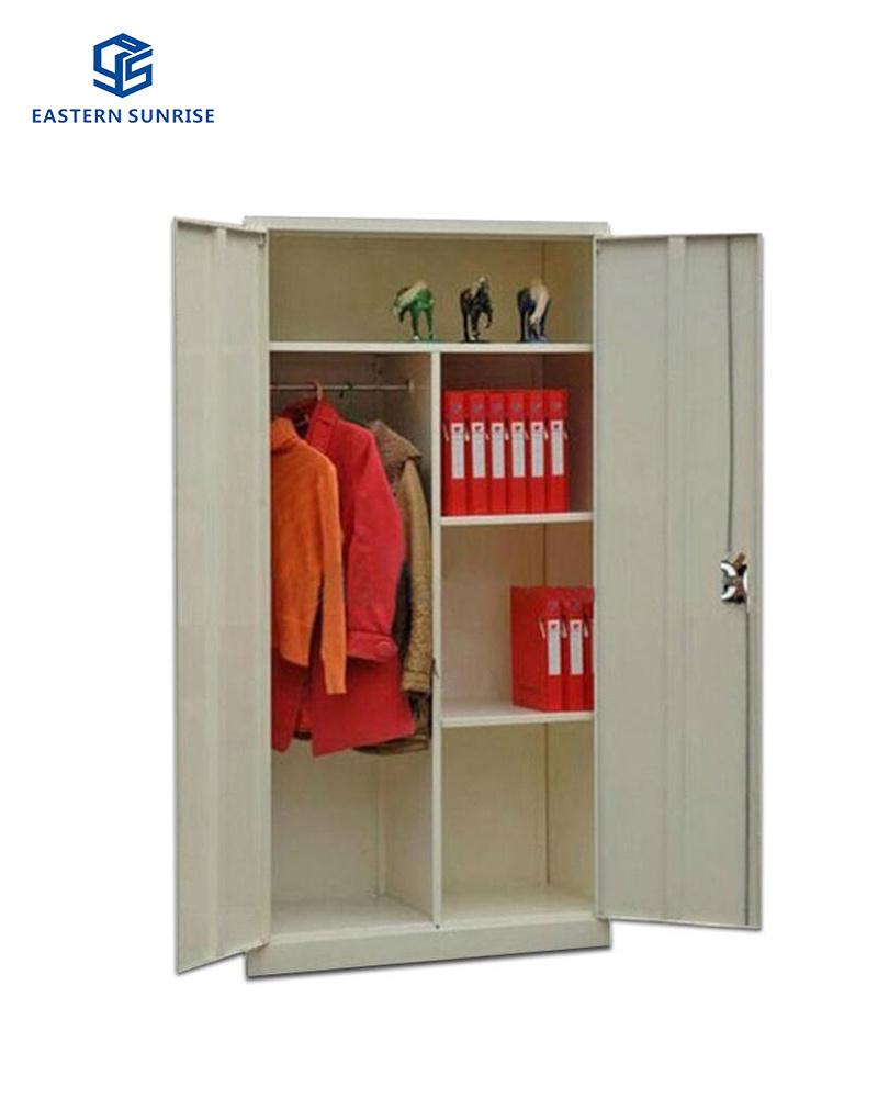 2-Door Large Capacity Home Bedroom Metal Wardrobe