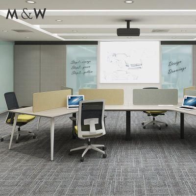 Modern Modular Desk System Office Furniture 6 Person Workstation