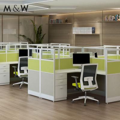 Modular Furniture Table Desk Design Wooden 4 Person Workstation Office Partition