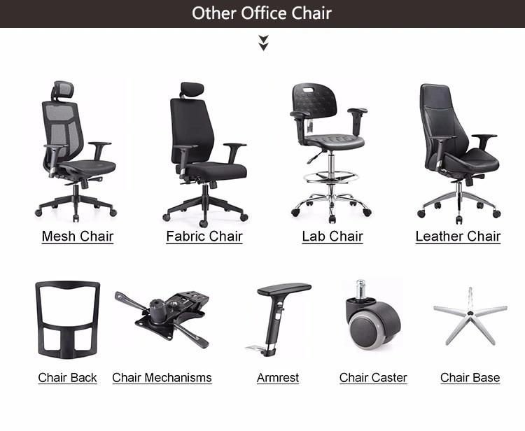 Black Comfortable Conference Mesh Back Visitor Office Chair with Metal Leg