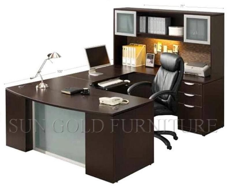 High Quality Tradition Wooden CEO Office Desk with High Bookcase (SZ-OD128)