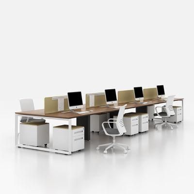 Commercial Furniture Staff Table Workstation Used Laminated Chipboard Face to Face Standard 8 People Office Desk
