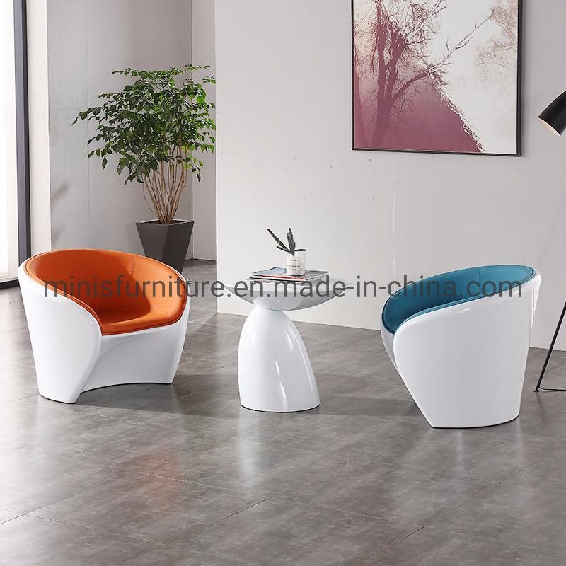 (MN-MCF09) Office/Hotel Lounge/Restaurant Furniture Leisure Synthetic Leather Coffee Chair with Table