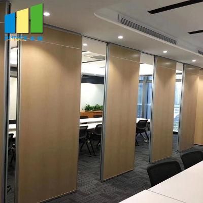Soundproof Sliding Wooden Operable Partition Wall for Office