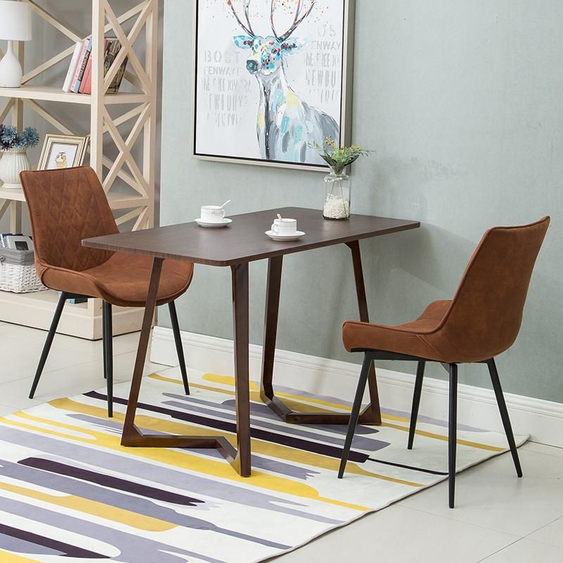 Popular Dining Room Furniture Modern Fabric PU/Leather Chairs Dining Chairs with Metal Legs