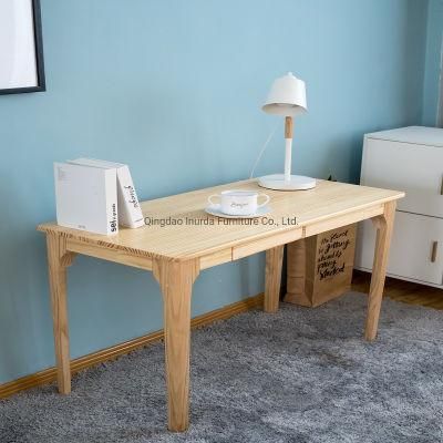 Simple Office Furniture with Drawers for Pine Solid Wood Desk in The Study