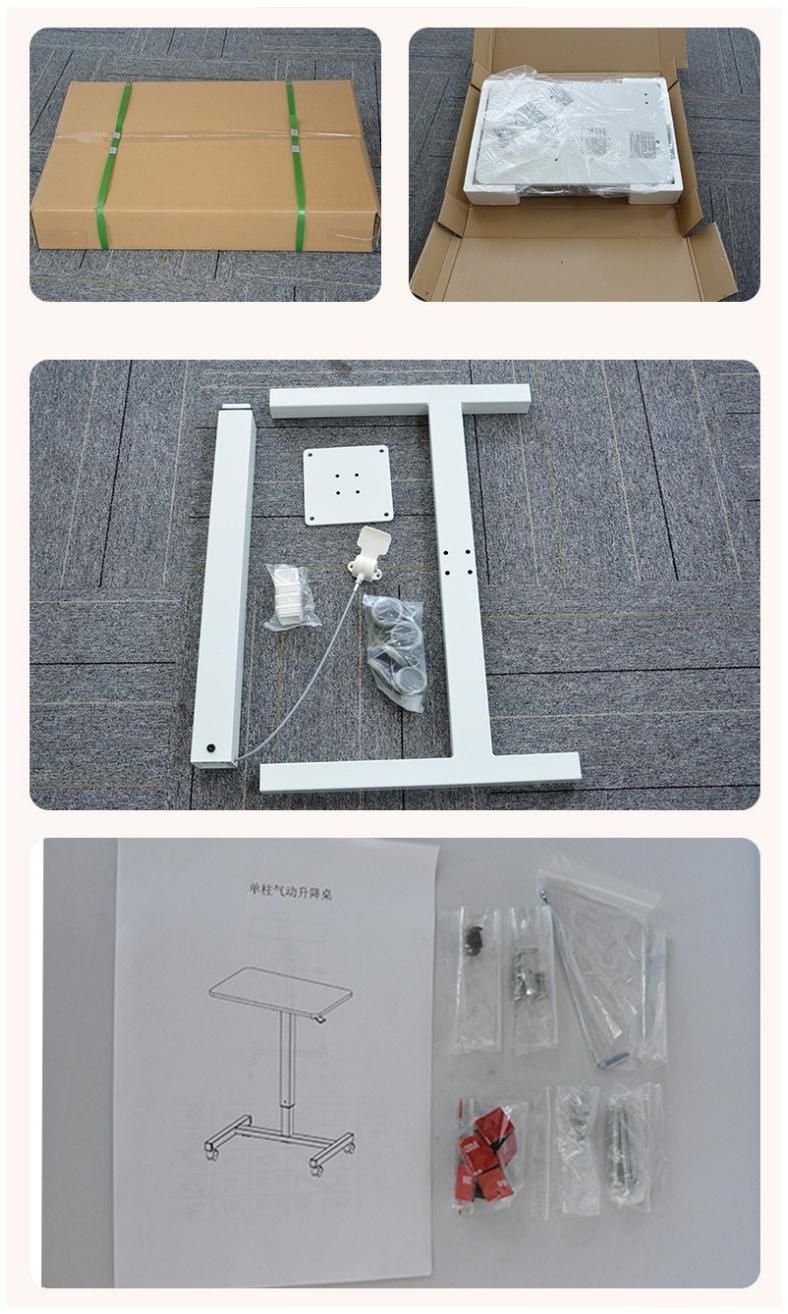 Student Desk Pneumatic Sit Stand Table Any Desk Gas Lifted Adjustable Desk Table