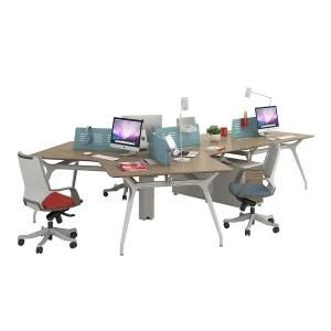 Fashion Design 120 Degree 5 Seat Office Wood Melamine Workstation