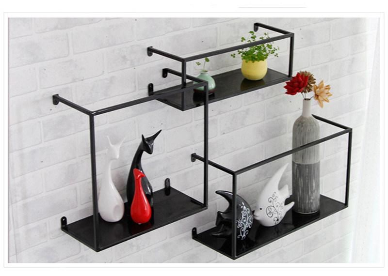 Nordic Modern Minimalist Wrought Iron Wall Shelf 0581