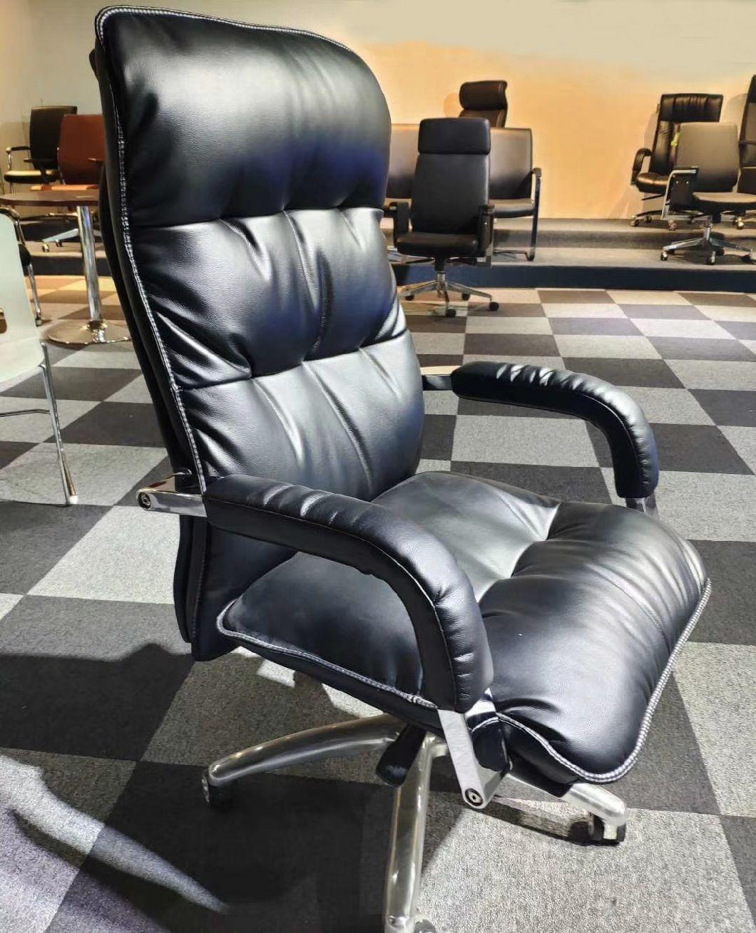 Modern Boss CEO Manager Recliner Ergonomic Leather Office Furniture Executive Chair with Stretchable Armrest