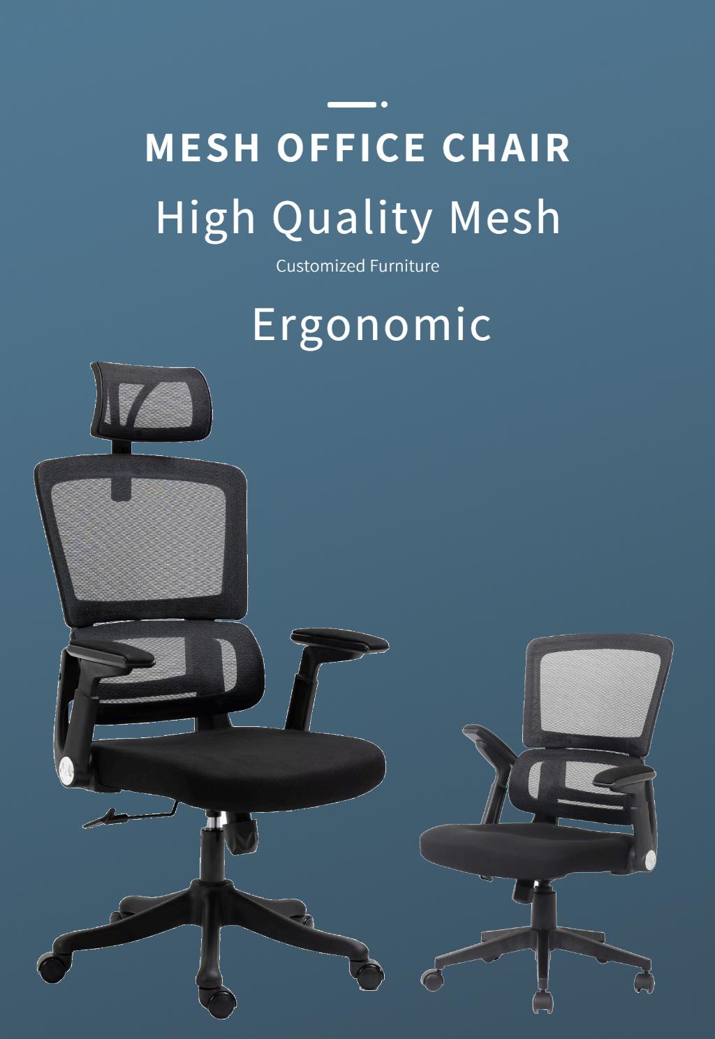 Ergonomic New Design Model Flip up Armrest Office Mesh Chair