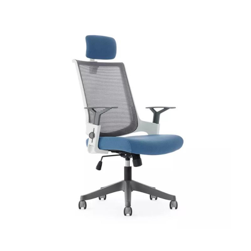 Hot Sale Ergonomic Swivel Office Chair High Back Plastic Mesh Chair with Fixed Armrest