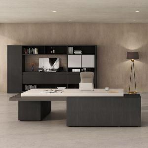 Straight Oak Solid Wood Simple CEO Office Desk