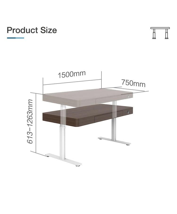 1200n Load Capacity 40mm/S Max Speed Chinese Furniture Fangyuan-Series 2-Legs Table