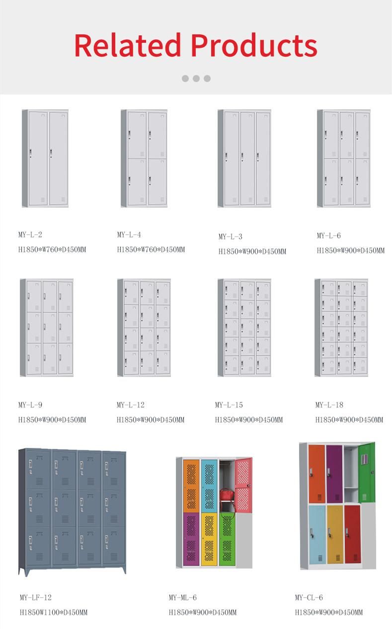Multi-Functional 3 Door Metal Locker Cupboard