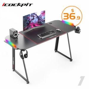 RGB LED Lamp Racing PC Computer Desk Gamer Table Gaming Desk