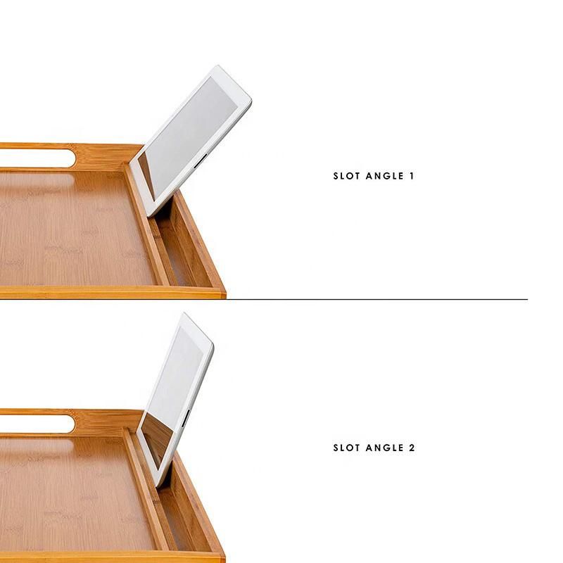 Portable Laptop Tray Breakfast Tray Drawing Foldable Bamboo Tray Table