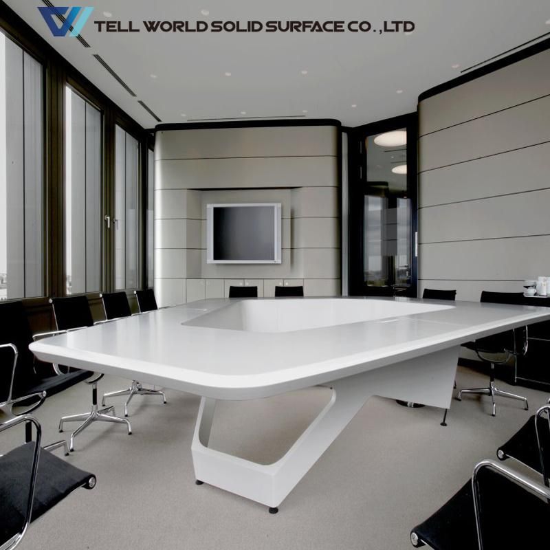 Modern High End Luxury Office Furniture Meeting Room 20 Seats Conference Tables Oval Shape Board Room Tables Customized Large Tables