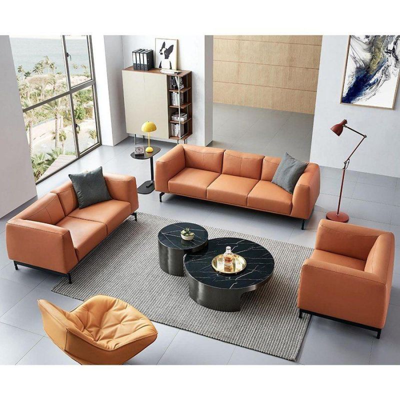 Modern Luxury Leather Executive Commerical Sectional Office Sofa Design