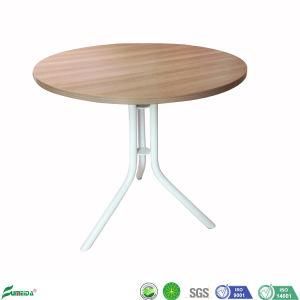 Luxury Hotel Furniture Dining Table Metal Leg Dining Desk in Round Shape Coffee Table